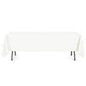 Premium Polyester Rectangle Tablecloth 72"x120" - 220GSM - Ivory - By TCF Linen - thumbnail number 1