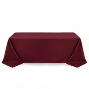 Premium Polyester Rectangle Tablecloth 90"x132" - 220GSM - Burgundy - By TCF Linen - thumbnail number 1