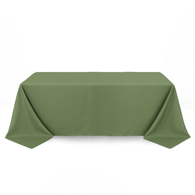 Premium Polyester Rectangle Tablecloth 90"x132" - 220GSM - Dusty Sage - By TCF Linen - thumbnail number 1