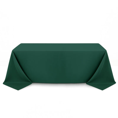 Premium Polyester Rectangle Tablecloth 90"x132" - 220GSM - Hunter Emerald Green - By TCF Linen - thumbnail number 1