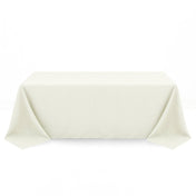 Premium Polyester Rectangle Tablecloth 90"x132" - 220GSM - Ivory - By TCF Linen - thumbnail number 1