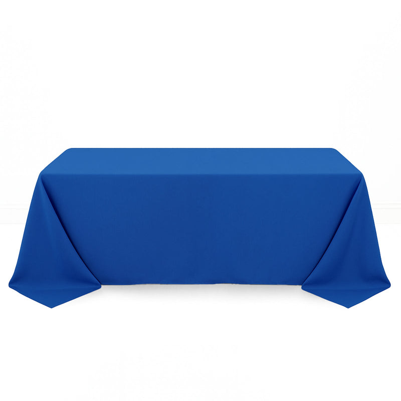 Premium Polyester Rectangle Tablecloth 90"x132" - 220GSM - Royal Blue - By TCF Linen - thumbnail number 1