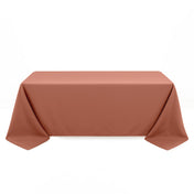 Premium Polyester Rectangle Tablecloth 90"x132" - 220GSM - Terracotta - By TCF Linen - thumbnail number 1