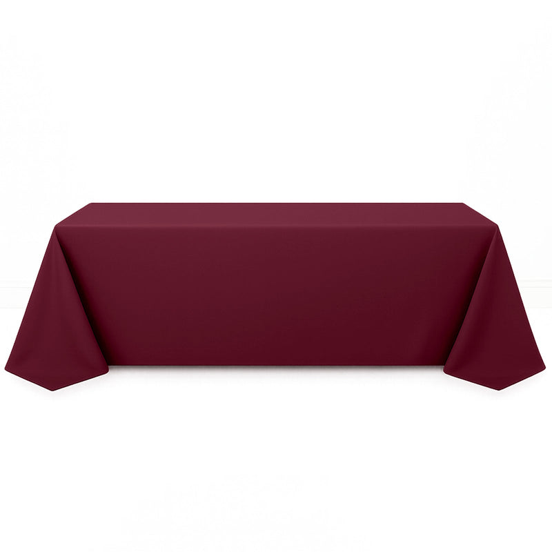 Premium Polyester Rectangle Tablecloth 90"x156" - 220GSM - Burgundy - By TCF Linen - thumbnail number 1