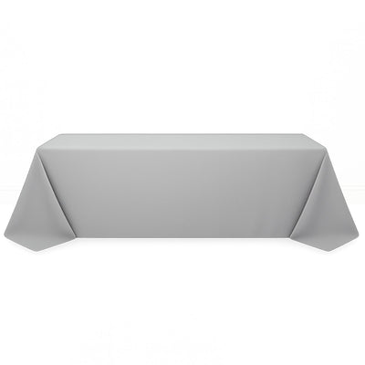 Premium Polyester Rectangle Tablecloth 90"x156" - 220GSM - Silver - By TCF Linen - thumbnail number 1