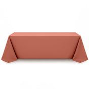 Premium Polyester Rectangle Tablecloth 90"x156" - 220GSM - Terracotta - By TCF Linen - thumbnail number 1