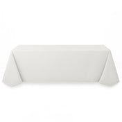 Premium Polyester Rectangle Tablecloth 90"x156" - 220GSM - White - By TCF Linen - thumbnail number 1