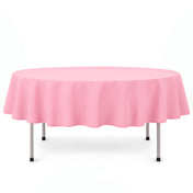 Premium Polyester Round Tablecloth 90" - 220GSM - Pink - By TCF Linen - thumbnail number 1