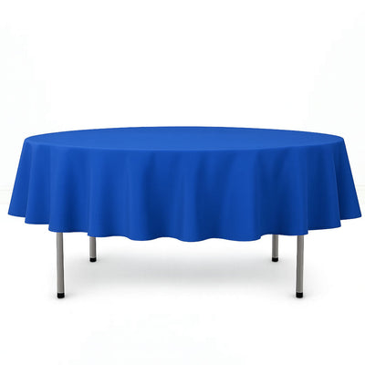 Premium Polyester Round Tablecloth 90" - 220GSM - Royal Blue - By TCF Linen - thumbnail number 1