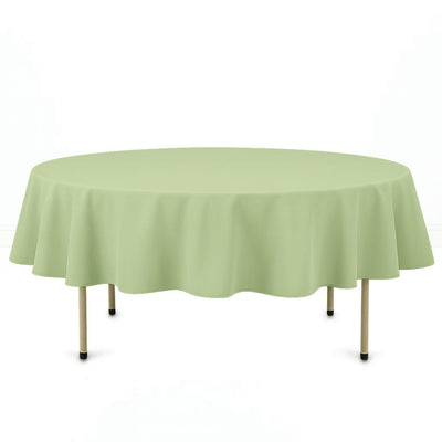 Premium Polyester Round Tablecloth 90" - 220GSM - Sage Green - By TCF Linen - thumbnail number 1