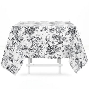 Polyester Square Tablecloth 70"x70" French Toile Pattern - By TCF Linen
