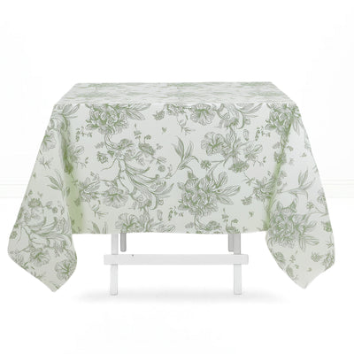 Polyester Square Tablecloth 70"x70" French Toile Pattern - By TCF Linen - thumbnail number 4