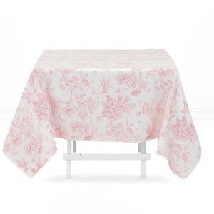 Polyester Square Tablecloth 70"x70" French Toile Pattern - By TCF Linen