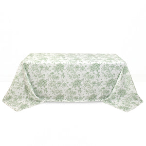 Polyester Rectangular Tablecloth 90"x132" French Toile Pattern - By TCF Linen