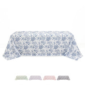 Polyester Rectangular Tablecloth 90"x156" French Toile Pattern - By TCF Linen - thumbnail number 1