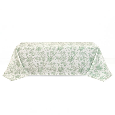 Polyester Rectangular Tablecloth 90"x156" French Toile Pattern - By TCF Linen - thumbnail number 3