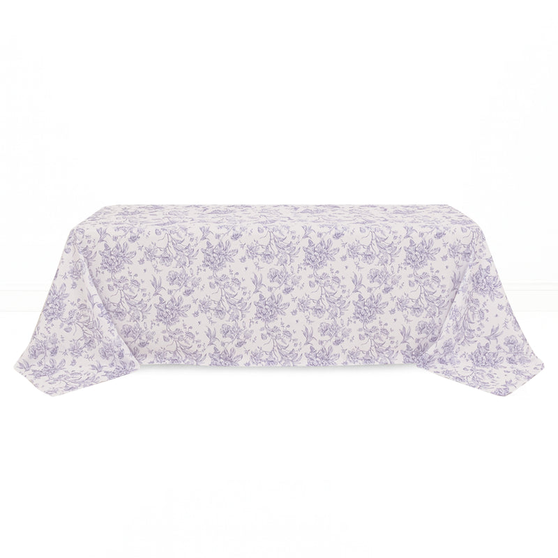 Polyester Rectangular Tablecloth 90"x156" French Toile Pattern - By TCF Linen - thumbnail number 5