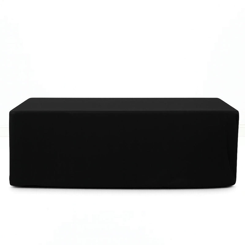 Premium Polyester Rectangle Tablecloth 6ft - 220GSM - Black - By TCF Linen - thumbnail number 1