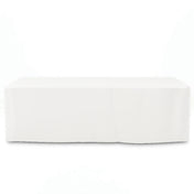 Premium Polyester Rectangle Tablecloth 6ft - 220GSM - White - By TCF Linen - thumbnail number 1