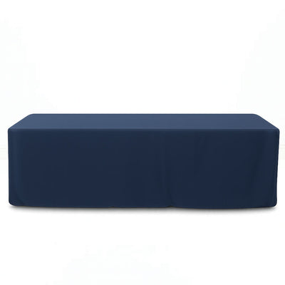 Premium Polyester Rectangle Tablecloth 8ft - 220GSM - Navy Blue - By TCF Linen - thumbnail number 1