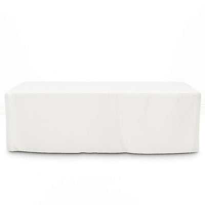 Premium Polyester Rectangle Tablecloth 8ft - 220GSM - White - By TCF Linen - thumbnail number 1