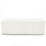 Premium Polyester Rectangle Tablecloth 8ft - 220GSM - White - By TCF Linen - thumbnail number 1