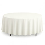 Scuba Polyester Round Tablecloth 108" - Ivory - By TCF Linen - thumbnail number 1