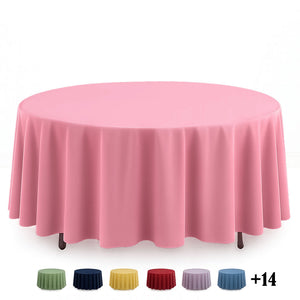 Scuba Polyester Round Tablecloth 108" - By TCF Linen