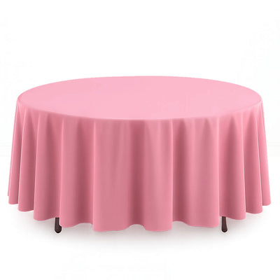 Scuba Polyester Round Tablecloth 108" - Pink - By TCF Linen - thumbnail number 1