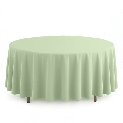 Scuba Polyester Round Tablecloth 108" - Sage Green - By TCF Linen - thumbnail number 1