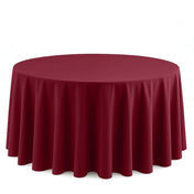 Scuba Polyester Round Tablecloth 120" - Burgundy - By TCF Linen - thumbnail number 1