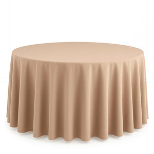 Scuba Polyester Round Tablecloth 120" - By TCF Linen