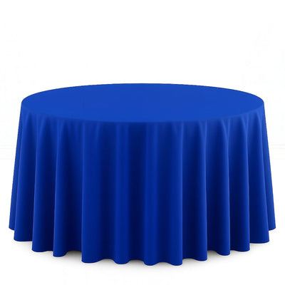 Scuba Polyester Round Tablecloth 120" - Royal Blue - By TCF Linen - thumbnail number 1