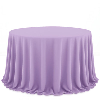 Scuba Polyester Round Tablecloth 132" - Lavender - By TCF Linen