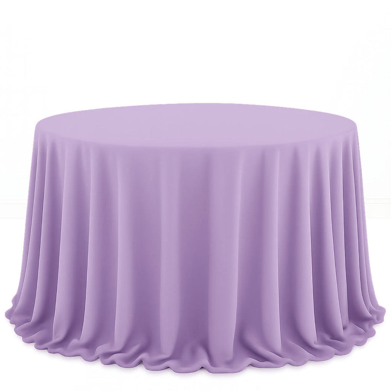 Scuba Polyester Round Tablecloth 132" - Lavender - By TCF Linen - thumbnail number 1