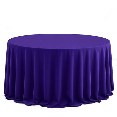 Scuba Polyester Round Tablecloth 132" - Purple - By TCF Linen - thumbnail number 1
