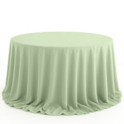 Scuba Polyester Round Tablecloth 132" - Sage Green - By TCF Linen - thumbnail number 1