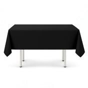 Black scuba polyester square tablecloth 54"x54" for event tables - thumbnail number 1