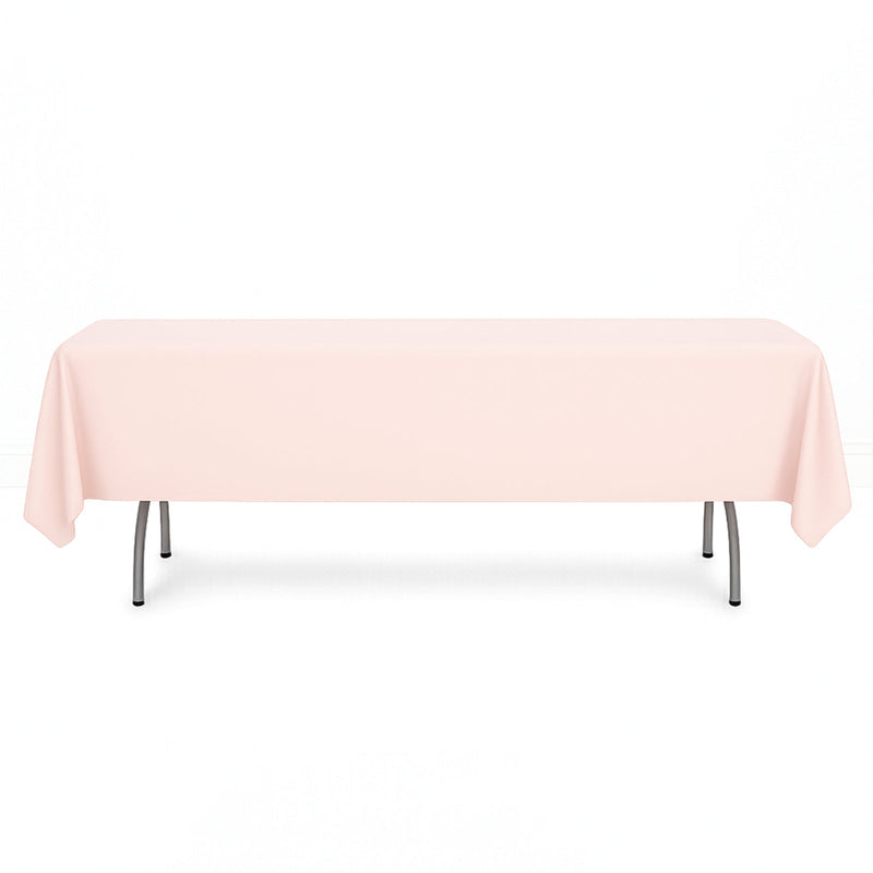 Scuba Polyester Rectangular Tablecloth 60"x102" - Blush - By TCF Linen - thumbnail number 1