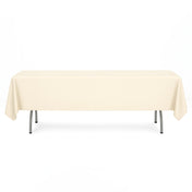 Scuba Polyester Rectangular Tablecloth 60"x102" - Beige - By TCF Linen - thumbnail number 1