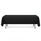 Scuba Polyester Rectangular Tablecloth 60"x102" - Black - By TCF Linen - thumbnail number 1