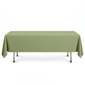 Scuba Polyester Rectangular Tablecloth 60"x102" - Dusty Sage - By TCF Linen - thumbnail number 1