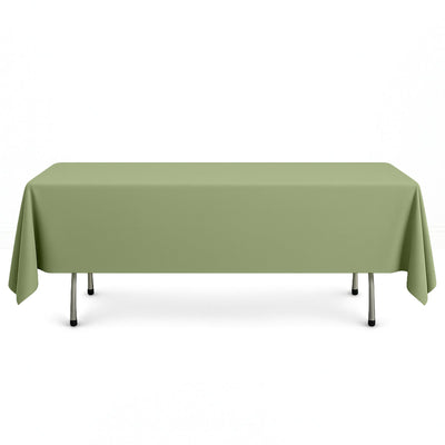 Scuba Polyester Rectangular Tablecloth 60"x102" - Dusty Sage - By TCF Linen - thumbnail number 1