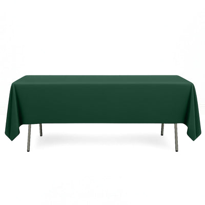Scuba Polyester Rectangular Tablecloth 60"x102" - Hunter Emerald Green - By TCF Linen - thumbnail number 1