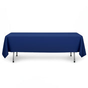 Scuba Polyester Rectangular Tablecloth 60"x102" - Navy Blue - By TCF Linen - thumbnail number 1