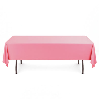 Scuba Polyester Rectangular Tablecloth 60"x102" - Pink - By TCF Linen - thumbnail number 1