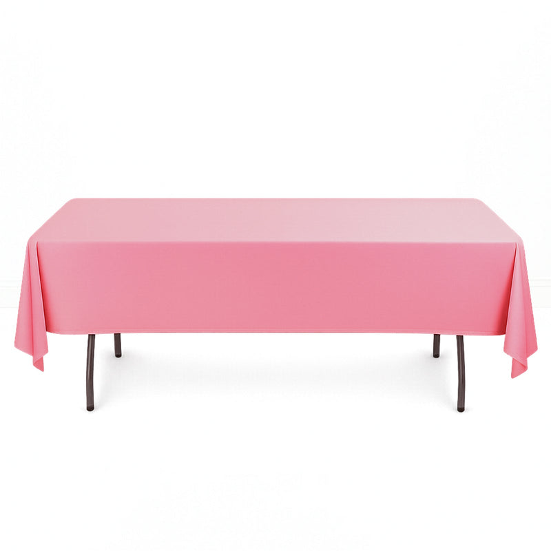 Scuba Polyester Rectangular Tablecloth 60"x102" - Pink - By TCF Linen - thumbnail number 1