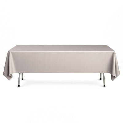 Scuba Polyester Rectangular Tablecloth 60"x102" - Pearl - By TCF Linen