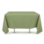 Scuba polyester dusty sage green tablecloth 70x70 - thumbnail number 1