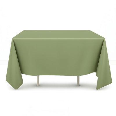 Scuba polyester dusty sage green tablecloth 70x70 - thumbnail number 1